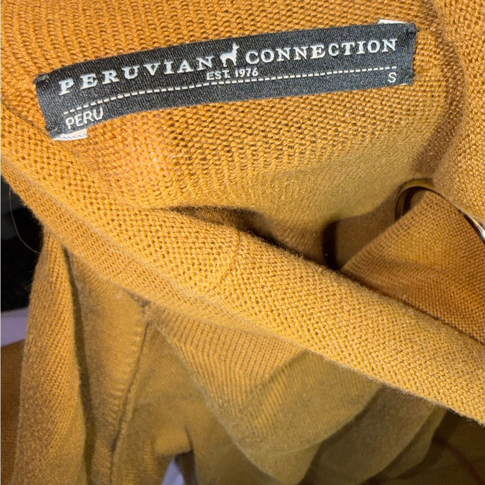 Peruvian Connection Camel Turtleneck Sweater - Picture 4 of 4